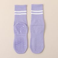 Women's Sports Stripe Solid Color Cotton Crew Socks A Pair sku image 5