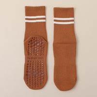 Women's Sports Stripe Solid Color Cotton Crew Socks A Pair sku image 6