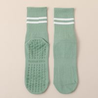 Women's Sports Stripe Solid Color Cotton Crew Socks A Pair sku image 8