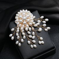 Elegant Simple Style Flower Artificial Crystal Imitation Pearl Alloy Unisex Brooches sku image 1