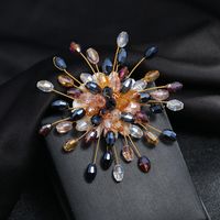 Elegant Simple Style Flower Artificial Crystal Imitation Pearl Alloy Unisex Brooches sku image 5