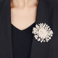 Elegant Simple Style Flower Artificial Crystal Imitation Pearl Alloy Unisex Brooches main image 5