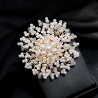 Elegant Simple Style Flower Artificial Crystal Imitation Pearl Alloy Unisex Brooches sku image 6