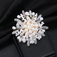 Elegant Simple Style Flower Artificial Crystal Imitation Pearl Alloy Unisex Brooches sku image 7