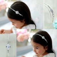 Sweet Leaf Flower Metal Rhinestone Hair Band main image 5