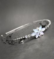 Sweet Leaf Flower Metal Rhinestone Hair Band main image 4