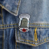 Simple Style Tombstone Alloy Enamel Unisex Brooches main image 3