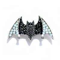 Rétro Chauve Souris Alliage Placage Incruster Strass Unisexe Broches main image 4