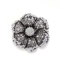 Retro Flower Alloy Plating Inlay Artificial Pearls Unisex Brooches sku image 2