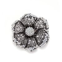 Retro Flower Alloy Plating Inlay Artificial Pearls Unisex Brooches main image 4