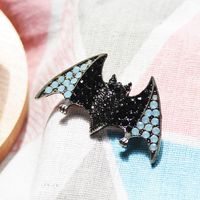 Rétro Chauve Souris Alliage Placage Incruster Strass Unisexe Broches main image 1