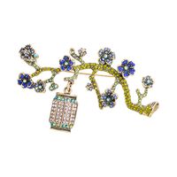 Retro Flower Alloy Rhinestone Plating Unisex Brooches main image 2