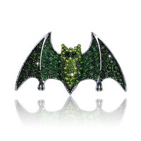 Retro Bat Alloy Plating Inlay Rhinestones Unisex Brooches main image 2