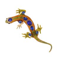 Retro Lizard Alloy Inlay Artificial Gemstones Unisex Brooches main image 2