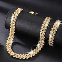 Hip-hop Exaggerated Punk Necklace Alloy Plating Inlay Rhinestones Gold Plated Unisex Necklace main image 7