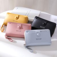 Women's Solid Color Pu Leather Buckle Wallets main image 2