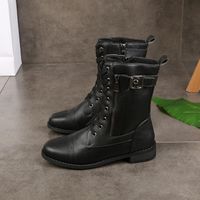 Women's Roman Style Streetwear Solid Color Round Toe Martin Boots sku image 1