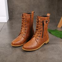 Women's Roman Style Streetwear Solid Color Round Toe Martin Boots sku image 17