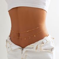 Sexy Star Moon Copper Copper Gold Plated Women's Waist Chain main image 1