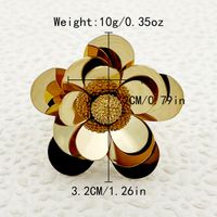 Vintage Style Commute Flower Stainless Steel Plating Gold Plated Open Rings main image 4