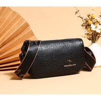 Women's Medium Leather Solid Color Vintage Style Cylindrical Zipper Shoulder Bag Crossbody Bag sku image 1