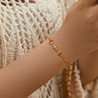 Lady Star Copper Plating 18k Gold Plated Bracelets main image 3