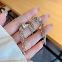 1 Pair Simple Style Bow Knot Inlay Alloy Rhinestones Drop Earrings main image 1