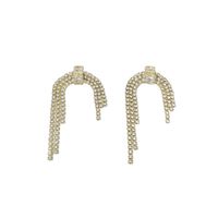 1 Pair Simple Style Bow Knot Inlay Alloy Rhinestones Drop Earrings main image 3