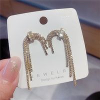 1 Pair Simple Style Bow Knot Inlay Alloy Rhinestones Drop Earrings main image 2