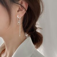 1 Pair Simple Style Water Droplets Inlay Sterling Silver Zircon Drop Earrings main image 1