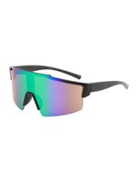 Casual Streetwear Geometric Pc Uv Protection Polygon Sport Biker Half Frame Clips Glasses sku image 4