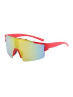 Casual Streetwear Geometric Pc Uv Protection Polygon Sport Biker Half Frame Clips Glasses main image 2