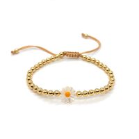 Vacation Leaf Star Flower Freshwater Pearl Soft Clay Copper Charm Knitting Plating 18k Gold Plated Women's Bracelets main image 7