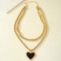 Retro Heart Shape Alloy Patchwork Women's Pendant Necklace main image 4