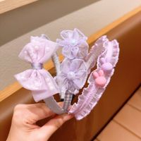 Cute Flower Bow Knot Cloth Lace Hair Band main image 4