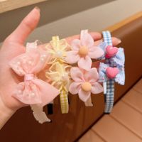 Cute Flower Bow Knot Cloth Lace Hair Band main image 2