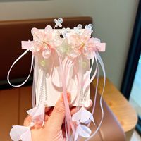 Cute Flower Plastic Cloth Resin Tassel Hair Clip sku image 4
