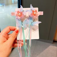 Cute Flower Plastic Cloth Resin Tassel Hair Clip sku image 8