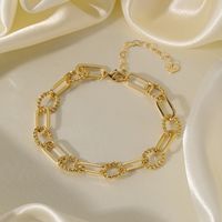 Hip-hop Rock Solid Color Copper Plating 18k Gold Plated Silver Plated Bracelets main image 5