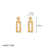 1 Pair Simple Style Oval Rectangle Plating Copper 18k Gold Plated Silver Plated Drop Earrings sku image 3