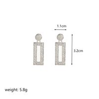 1 Pair Simple Style Oval Rectangle Plating Copper 18k Gold Plated Silver Plated Drop Earrings sku image 4
