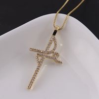 Ethnic Style Cross Copper Necklace In Bulk main image 4