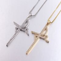 Ethnic Style Cross Copper Necklace In Bulk main image 1
