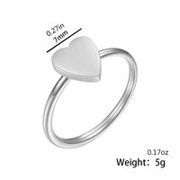 304 Stainless Steel Gold Plated Simple Style Solid Color Rings main image 3