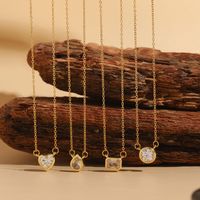 Luxurious Heart Shape Copper 14k Gold Plated Zircon Pendant Necklace In Bulk main image 6