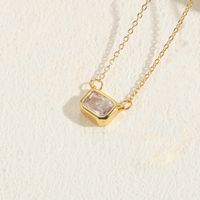 Luxurious Heart Shape Copper 14k Gold Plated Zircon Pendant Necklace In Bulk sku image 3
