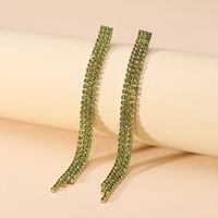 1 Pair Retro Lady Simple Style Geometric Rhinestone Metal Artificial Gemstones Women's Earrings sku image 7