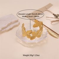 Luxurious Flower Butterfly Stainless Steel Plating Bangle main image 8
