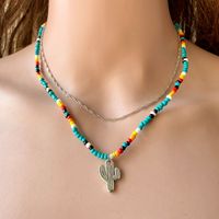 Classic Style Cactus Alloy Beaded Women's Necklace main image 1