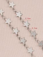 Elegant Lady Pentagram Stainless Steel Plating Chain Jewelry Accessories main image 2
